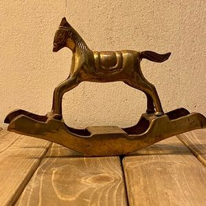 Brass Rockinghorse figurine